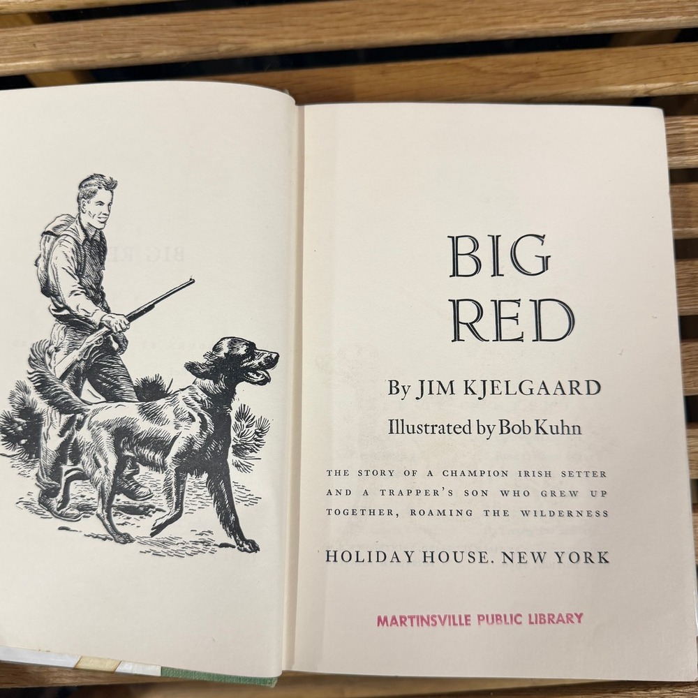 Holiday House Big Red Jim Kjelgaard VTG Hardcover Cabincore Irish Setter Book - Picture 6 of 11